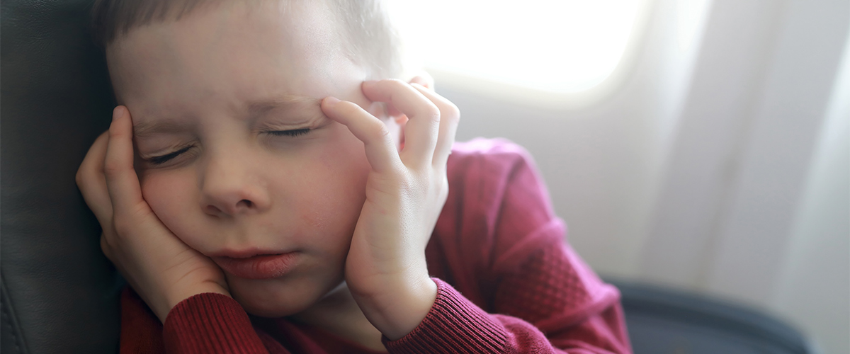 Drukregulerende vliegtuigoordoppen banner